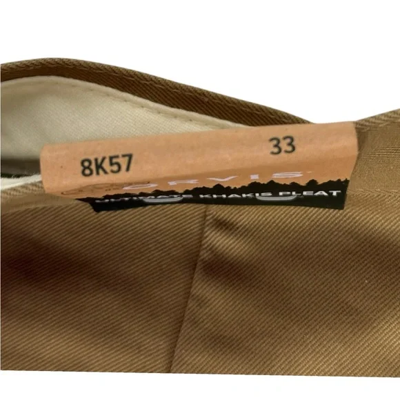 Orvis Mens 33 Pants Green Brown Ultimate Khakis Pleated Chino Cotton Twill NWT